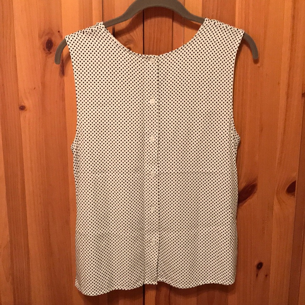 Sleeveless Polka Dot Blouse